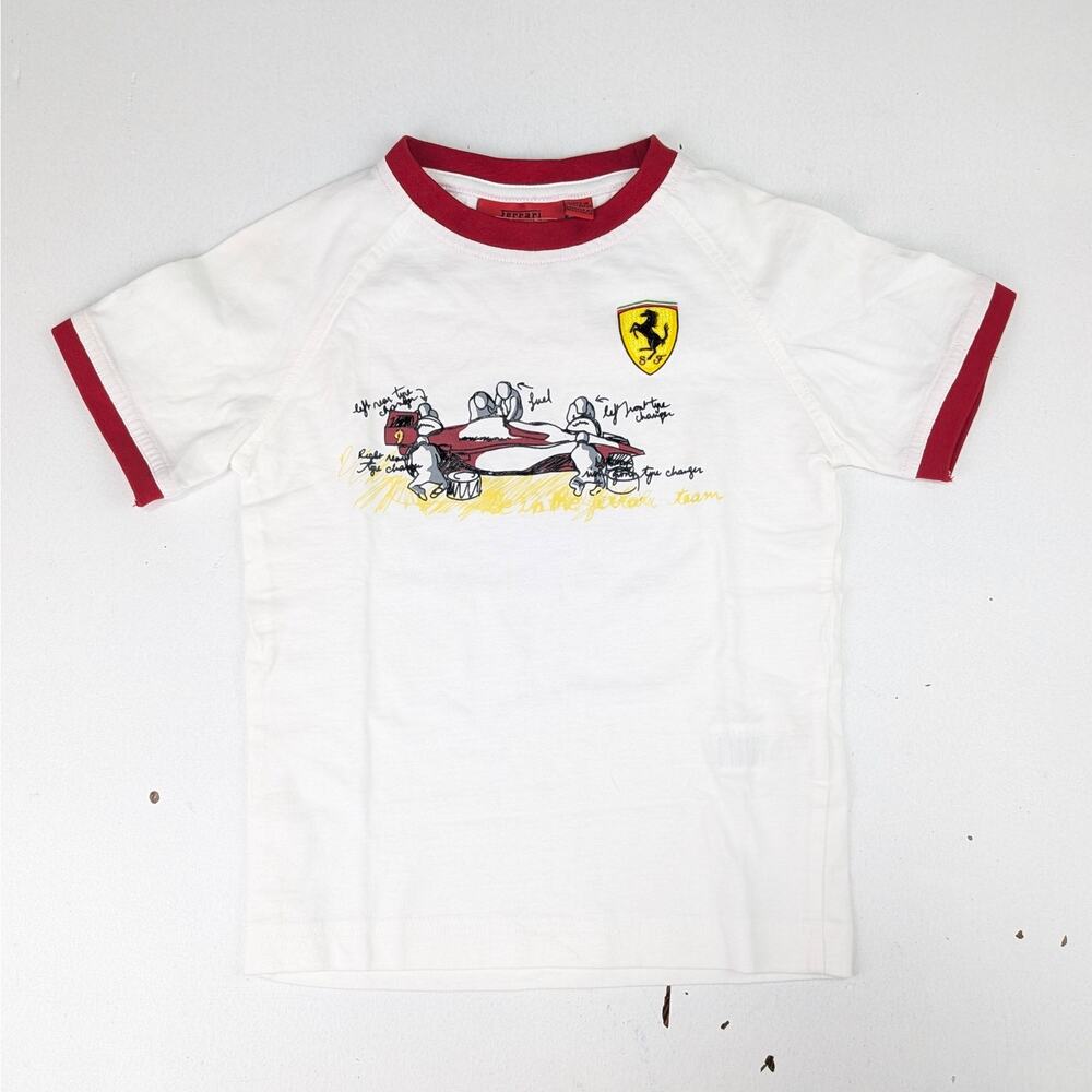 Ferrari Motorsports Boys 2 Tee - White/Red